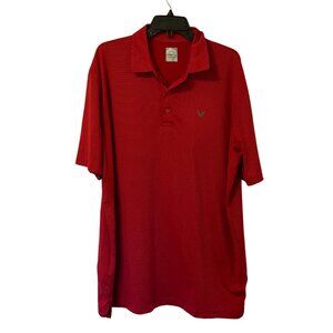 Callaway Opti-Dri Red Polo Shirt Men’s XL Moisture-Wicking Golf Shirt